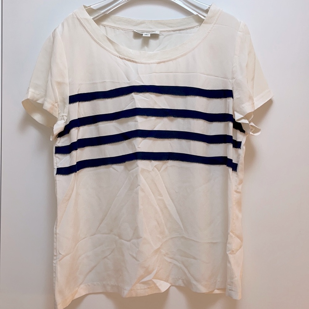 Banana Republic silk striped tee